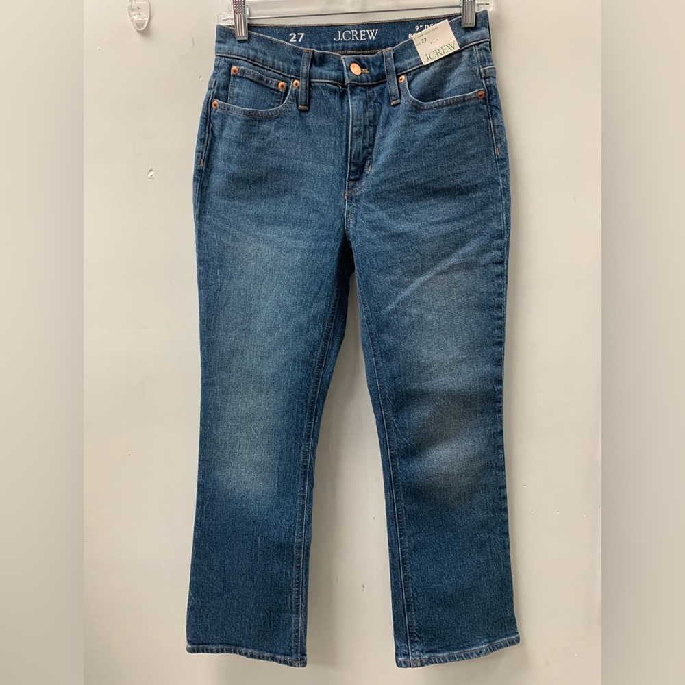 NWT J. Crew 9 Demi Boot crop Jeans in color PEA size 27